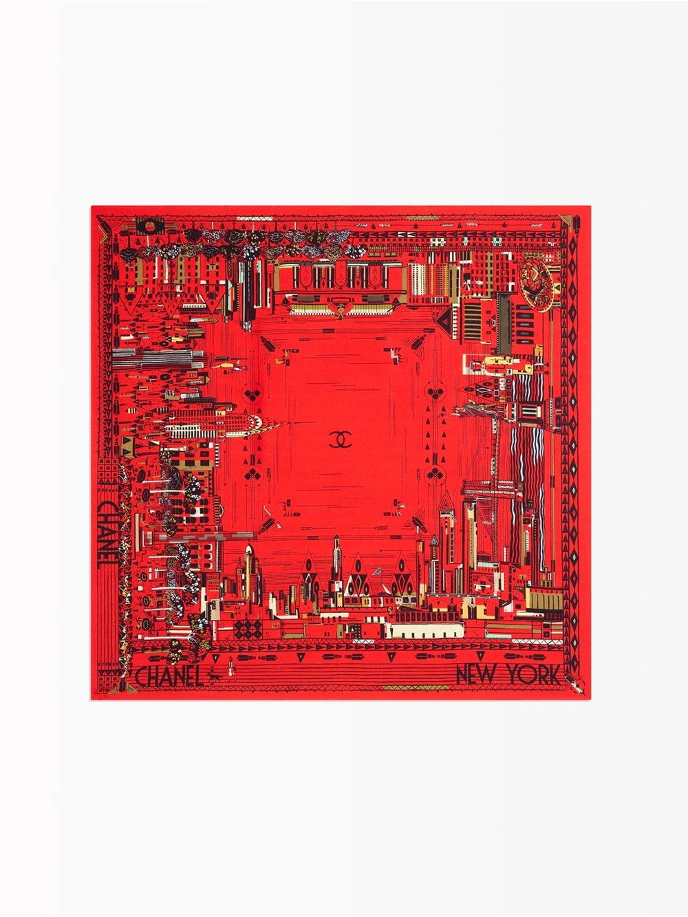 Chanel MÉTIERS D’ART 2026 SQUARE SCARF NYC New York Skyline